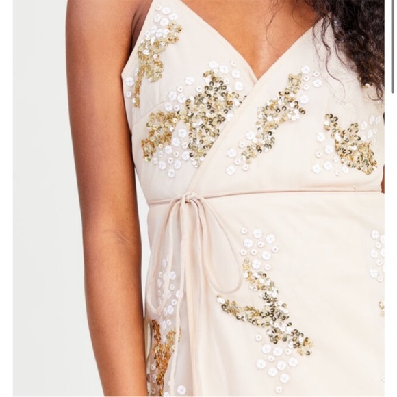 New Altar’d State sequin wrap mini dress - Picture 6 of 17